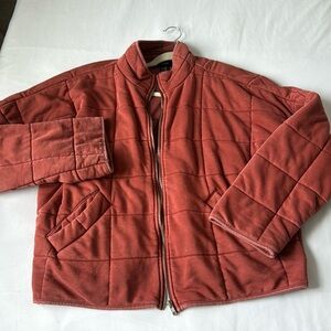 Forever 21 Brick Quilted Bomber Jacket